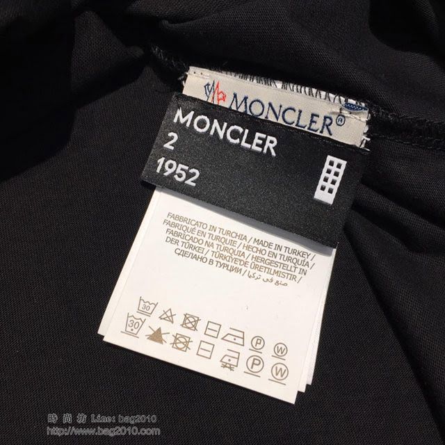 Moncler短袖T 19春夏新款 盟可睞黑色T恤  tzy1735